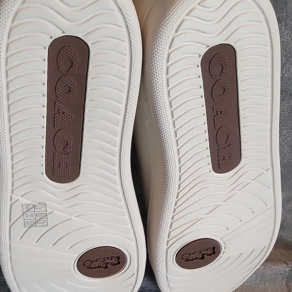 Coach Cream Leather Sneakers - Picture 5 of 8